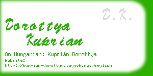 dorottya kuprian business card